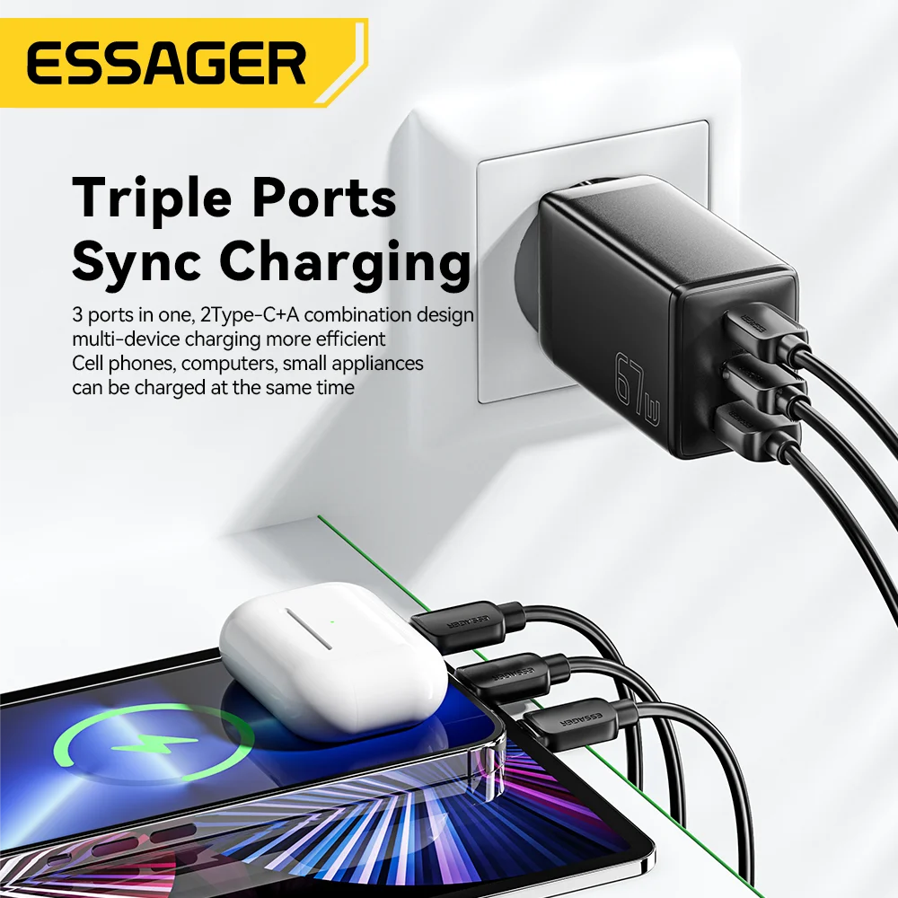 Essager 65W GaN USB C Charger &ndash; Ultra Fast Charging