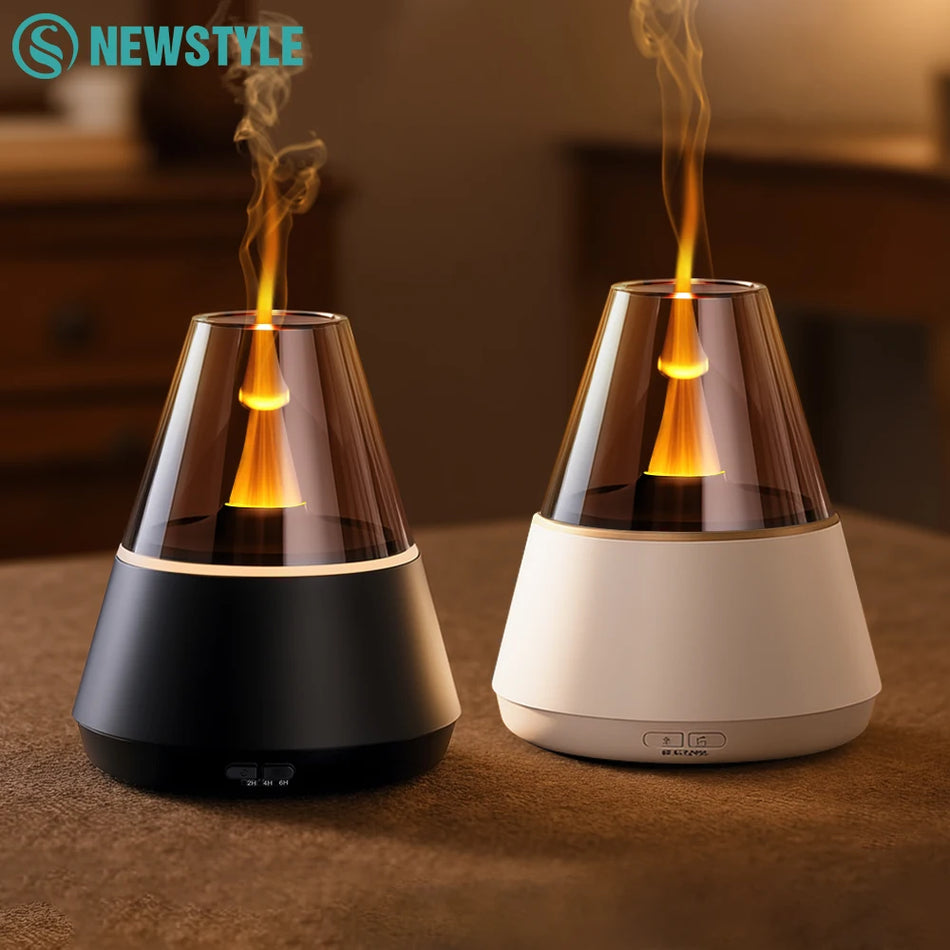 Umidificatore Diffusore di Aroma Luce Notturna a Fiamma Colorata 150ml