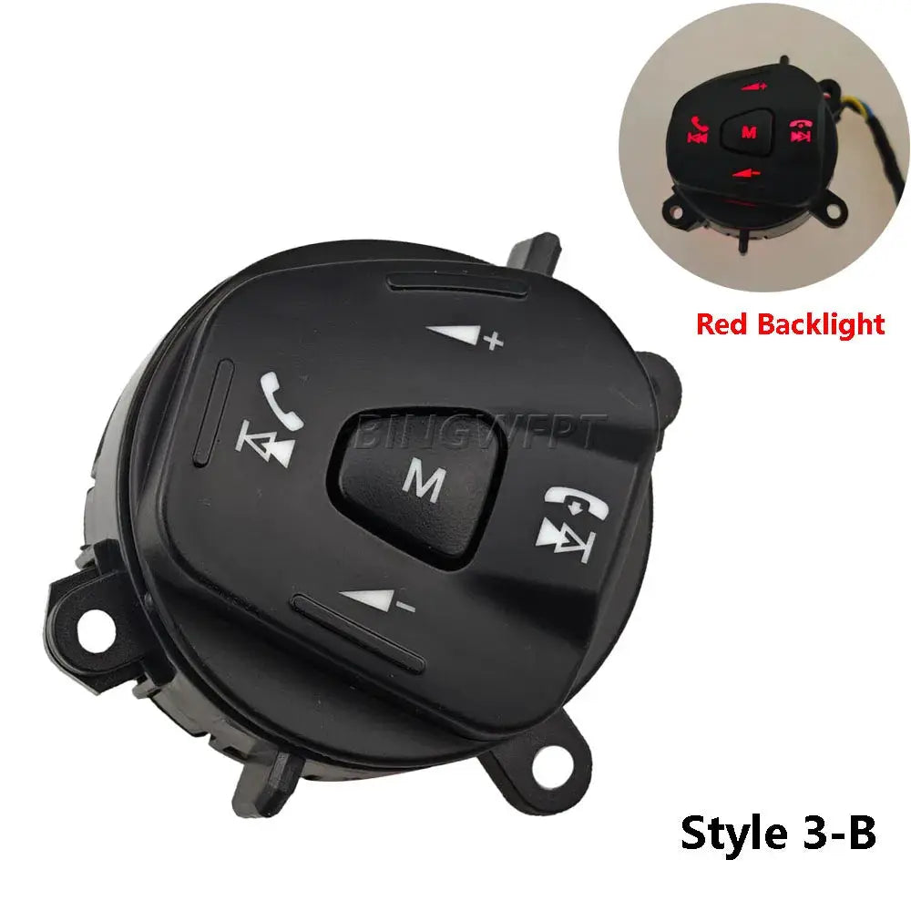 Steering Wheel Volume Control Switch Button Left With Backlight For Ford Fiesta MK7 MK8 Ecosport 2013 2014 2015 Car Accessories by InterCyprus Trading Ltd