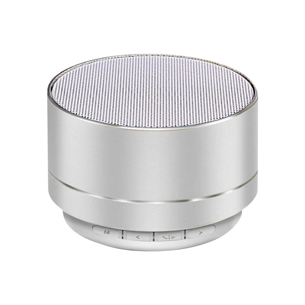 A10 Mini Portable Bluetooth Speaker - Compact Wireless Subwoofer for Outdoor and Home Use Silvery
