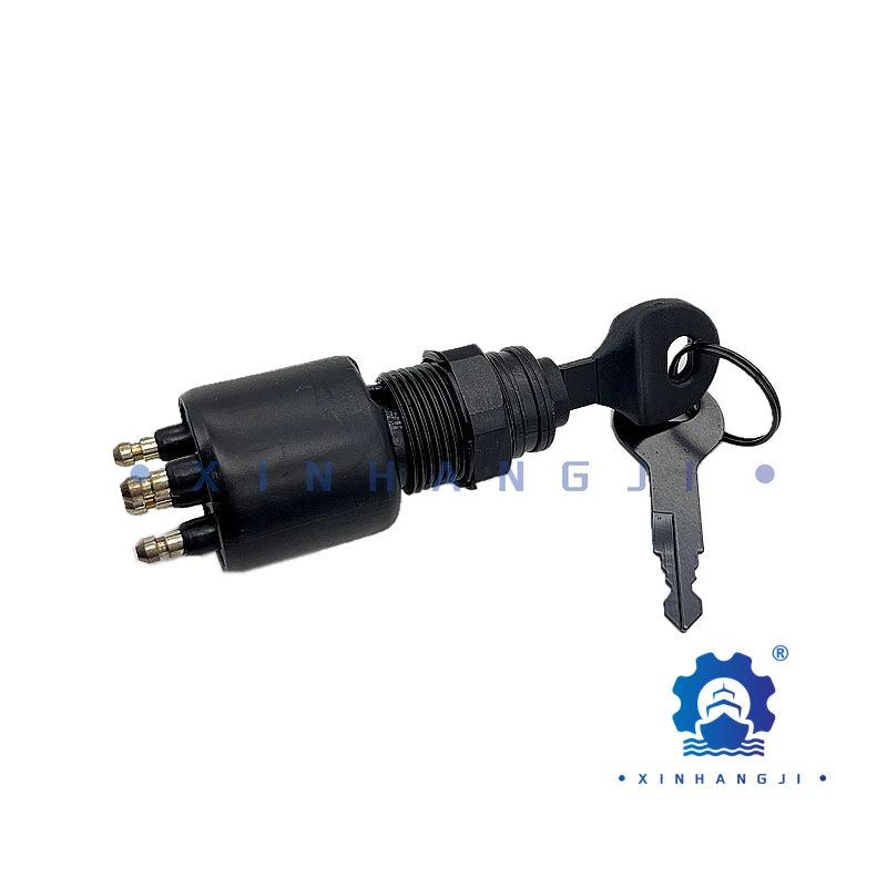 OMC Johnson Evinrude Ignition Switch &amp; Key Assembly with Safety Lanyard