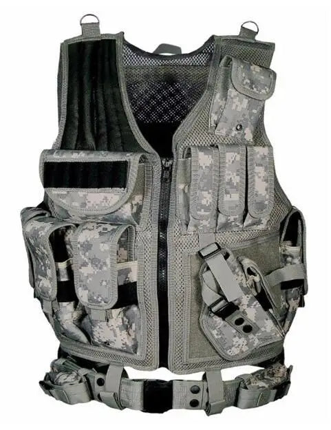Swat Army Tactical Vest Jungle Combat &ndash; Durable 600D Poly ACU