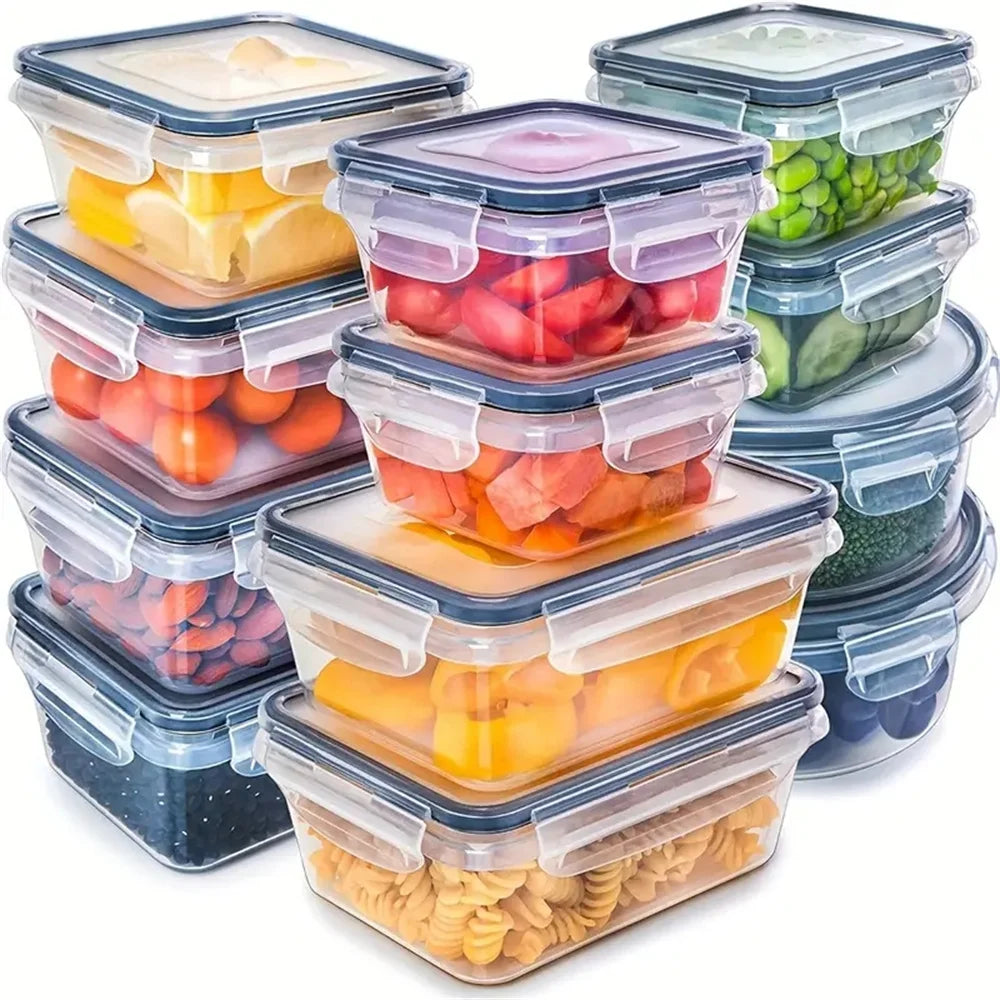 Kitchen Food Containers 12pc Set &ndash; Durable BPA Free Storage Clear