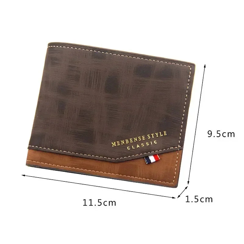 Personalised Classic Short Wallet with Coin Pocket for Men