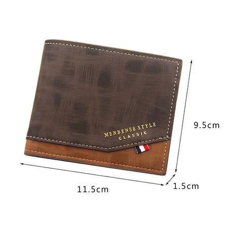 Personalised Classic Short Wallet with Coin Pocket for Men