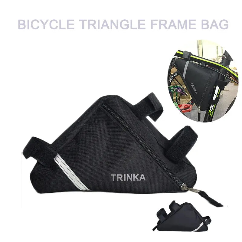 Foldable Bicycle Triangle Bag for Front Frame, Waterproof Polyester