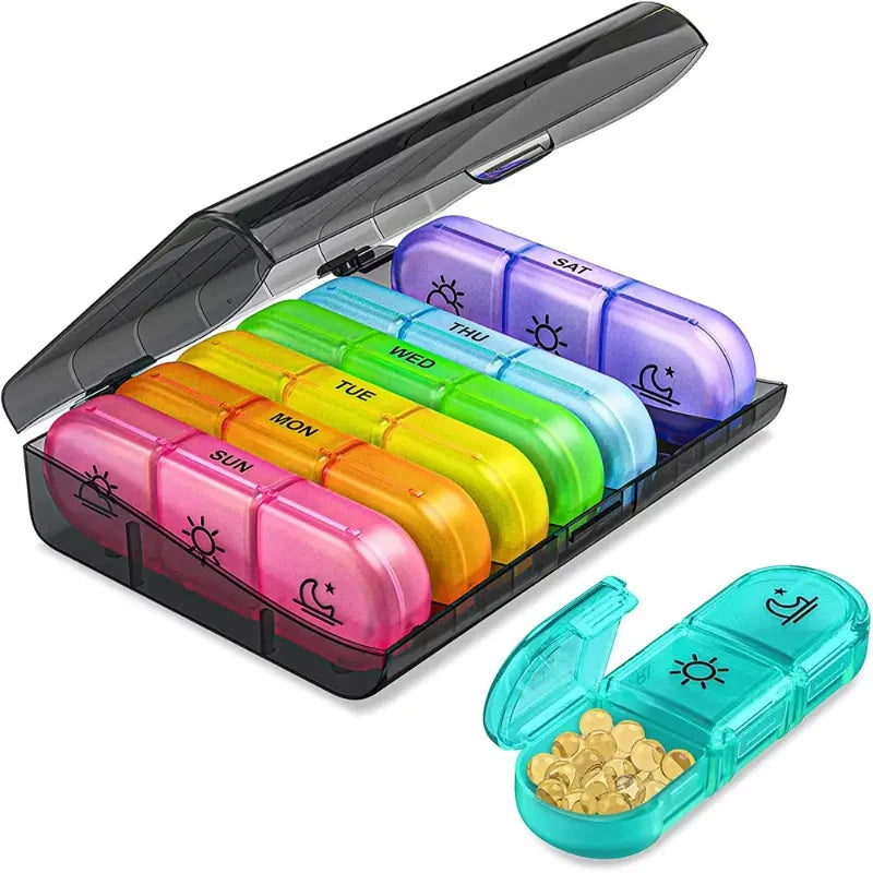 7 Days Weekly Pill Case &ndash; Portable Travel Organizer F CB
