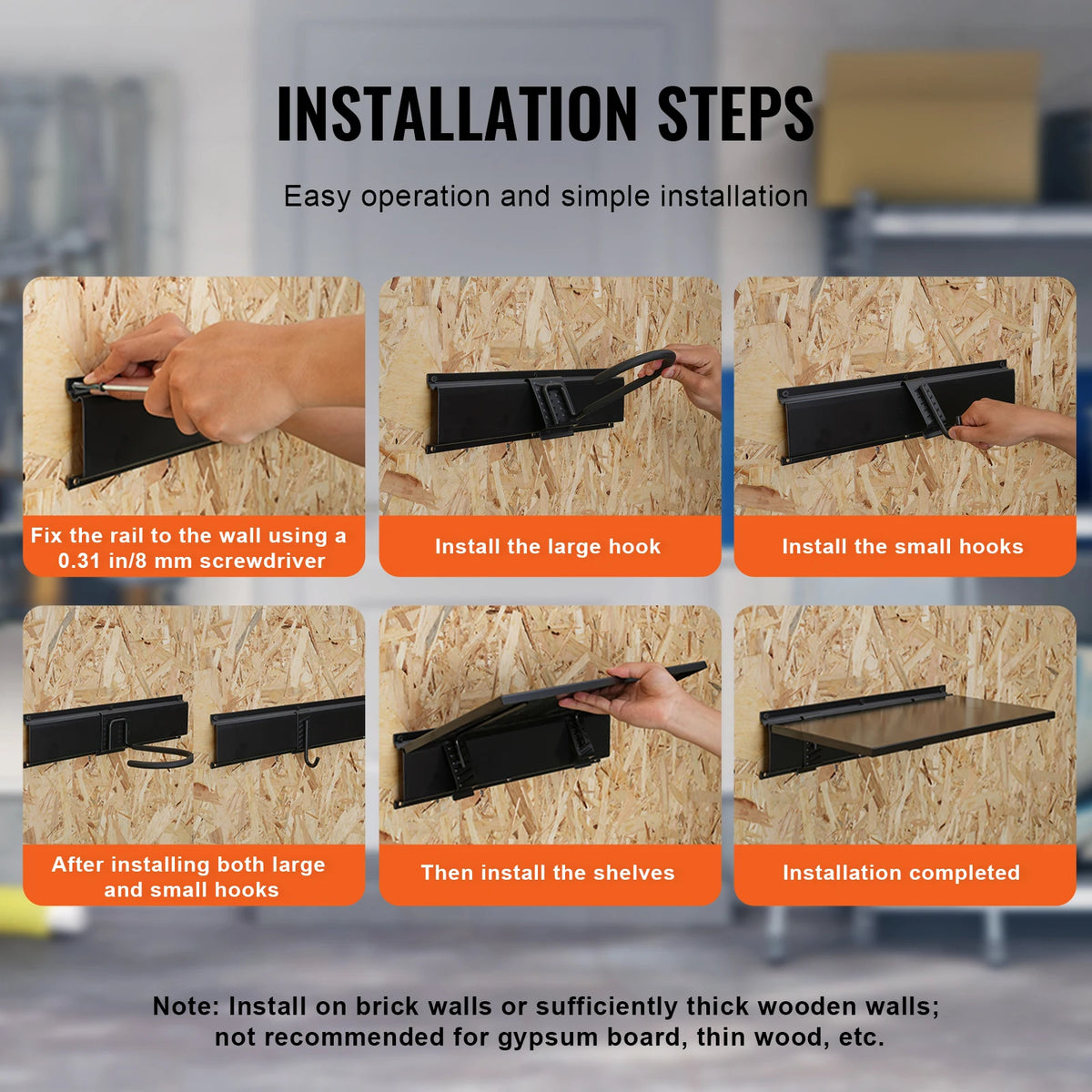 SucceBuy 3pcs Bike Storage Rack &ndash; Wall Mount For 6 Bikes