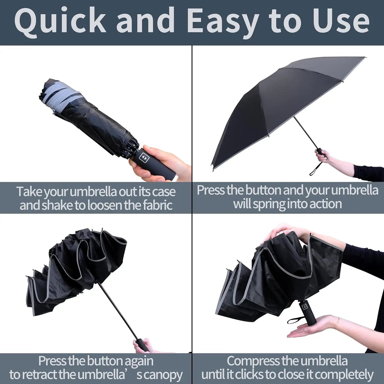 Inverted Umbrella &ndash; Large Windproof Reverse Teflon Coat