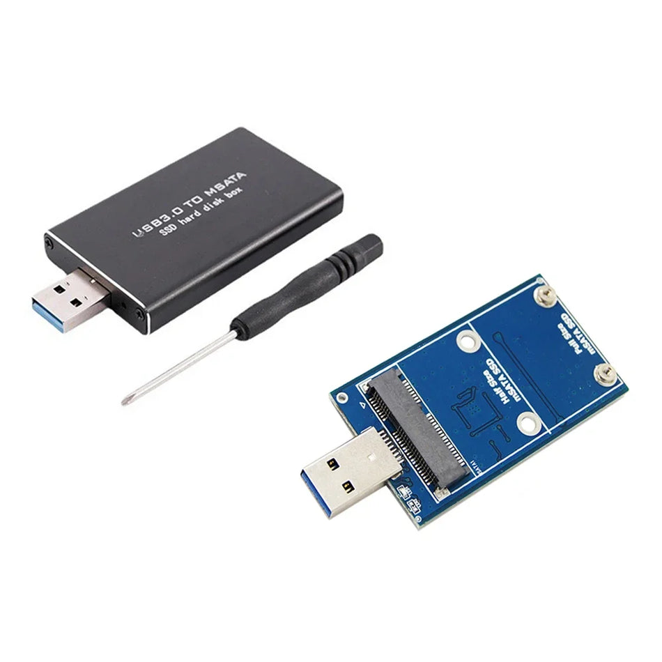 Mini MSATA na USB3 SSD pouzdro 6Gbps 30x30 50MSATA