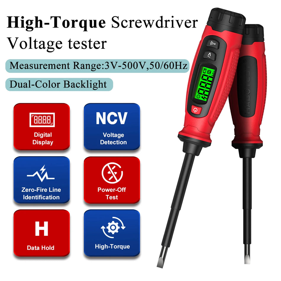 Tester napětí bez kontaktu 3-500V s dvoubarevným podsvícením HT95B Elektrická tužka