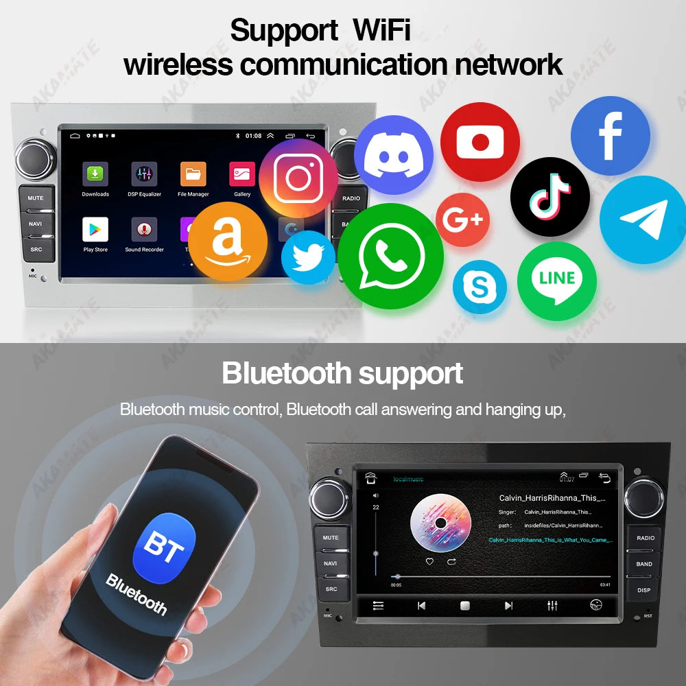AKAMATE Car Radio Opel Astra Vectra - Wireless CarPlay
