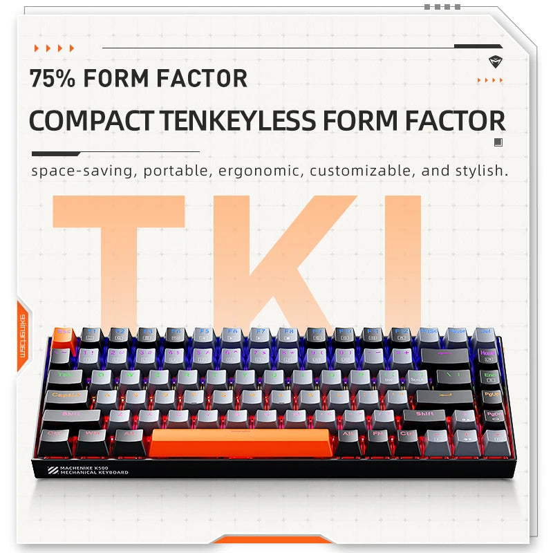 Machenike K500A-B84 Mechanical Keyboard &ndash; Hot Swappable 75%