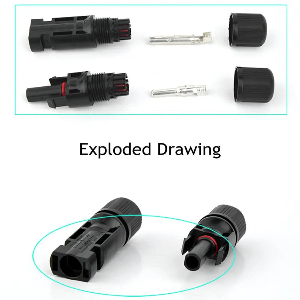 Waterproof Solar Connectors - 5 Pairs