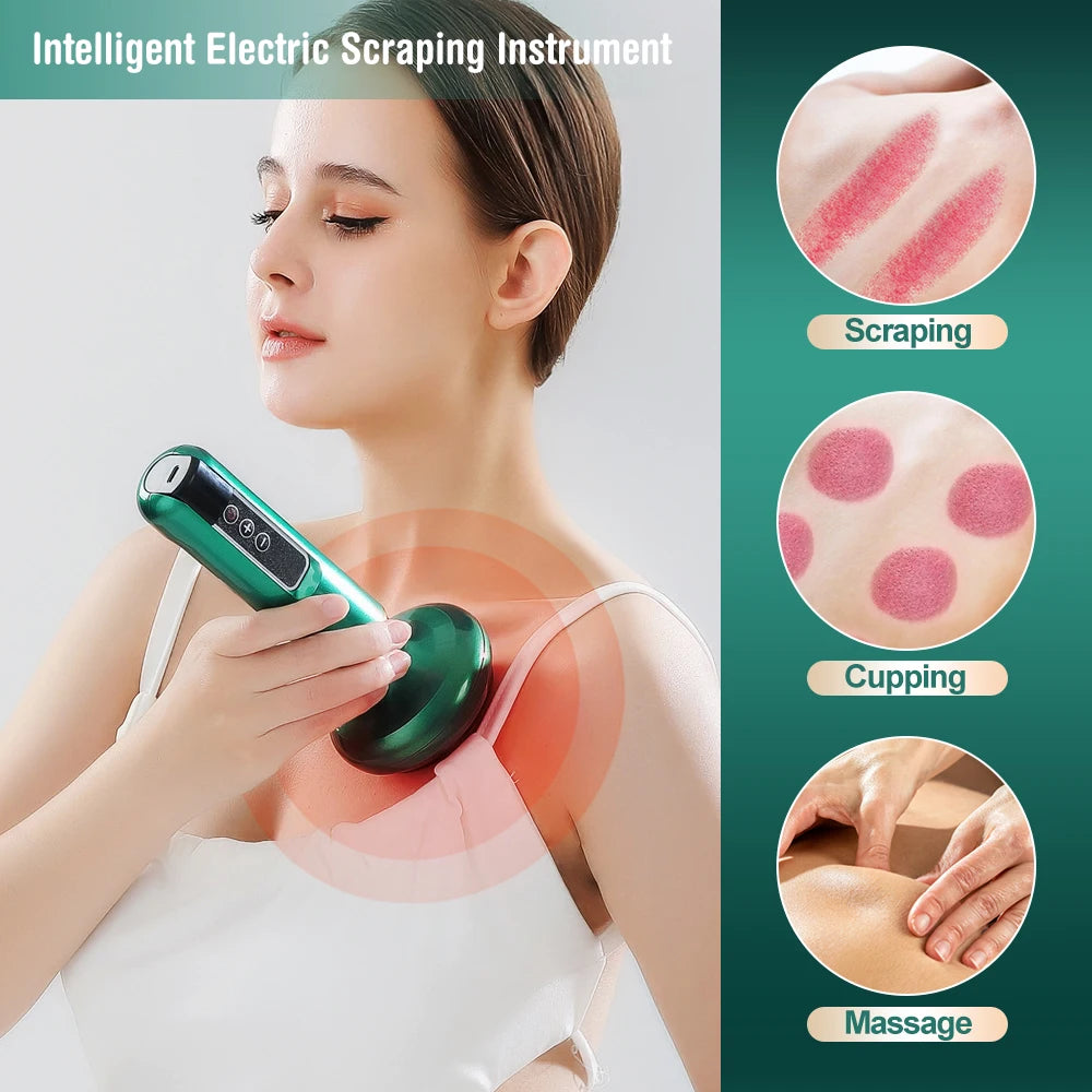 6/12 Gear Electric Cupping Massager - Anti Cellulite &amp; Body Slimming Device with Heat Therapy