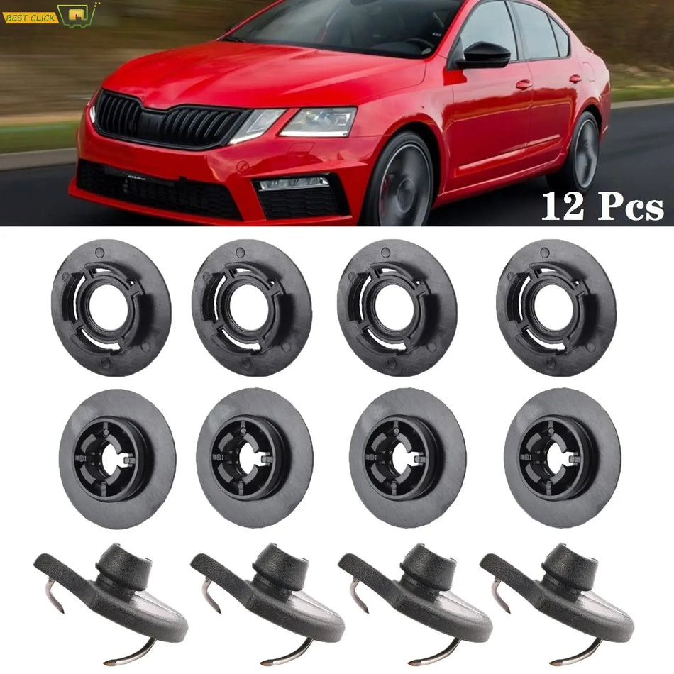 12PCS For Skoda Octavia A7 Octavia A5 Superb Car Mat Clips Floor Holders Fixing Clamps Retainer Grip 3D08645214PK 3D0864523B41 by InterCyprus Trading Ltd