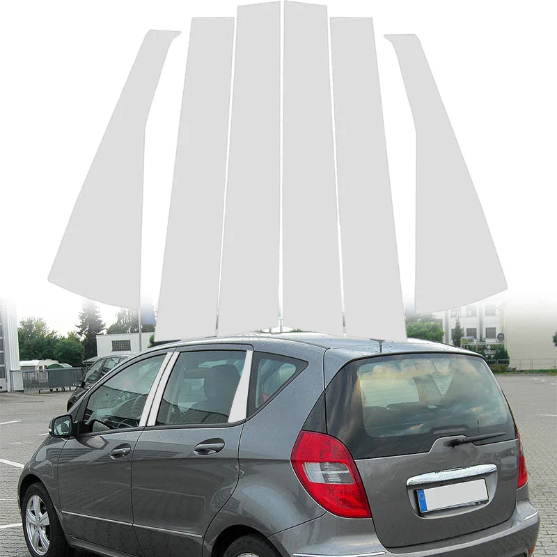 Σετ Καλυμμάτων Στηλοειδών 6-Τεμαχίων για Mercedes-Benz A-Class W169 Πολυκαρβονικό Γυαλιστερό
