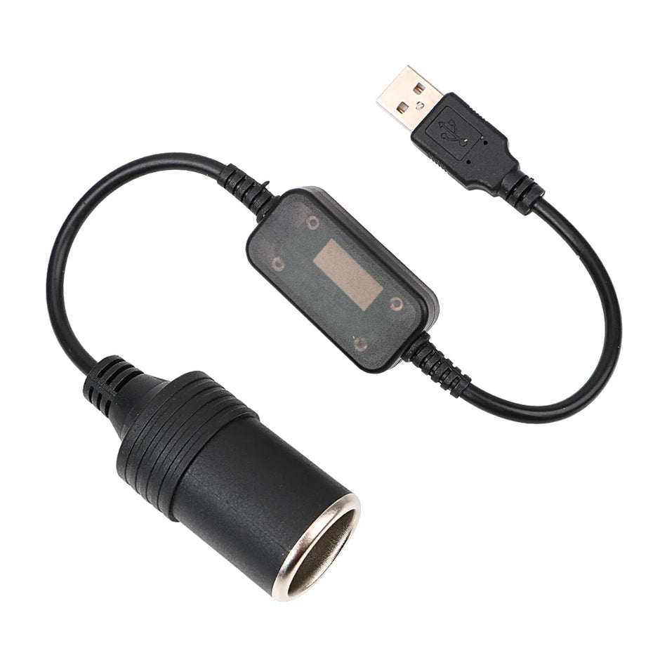 Automobilinis USB 5V į 12V Žiebtuvėlio Lizdo Adapteris, USB Energijos Keitiklis