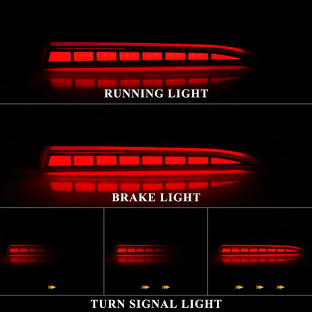 LED Rear Bumper Reflector Light For For Cadillac ATS XT5 For Chevrolet Camaro Pontiac G8 Function Brake Dynamic Turn Signal 12V by InterCyprus Trading Ltd
