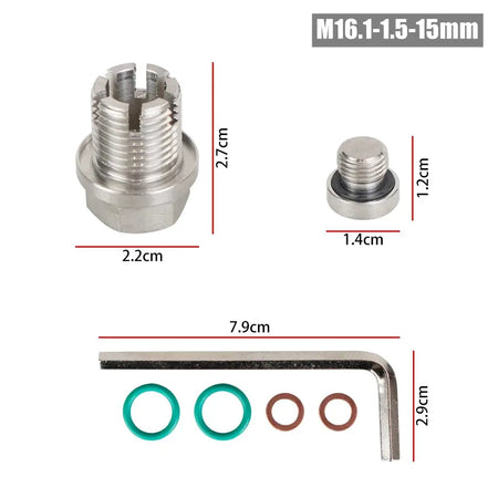 M12.1x1.25/1.5/1.75 M14.1 M16.1 M18.1x 15mm Oil Drain Plug Oversize Piggyback Self Tapping Oil Pan Thread Repair Kit by InterCyprus Trading Ltd