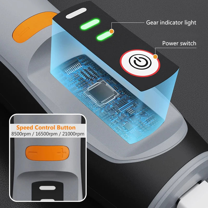 35W USB Cordless Rotary Tool with 3 Speed Mini Drill and Accessories