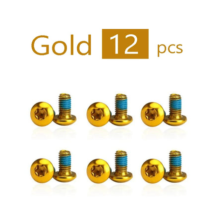 Bike Disc Brake Rotor Bolts &ndash; Durable Steel T25 M5x9 Secure Fit Gold 12pcs