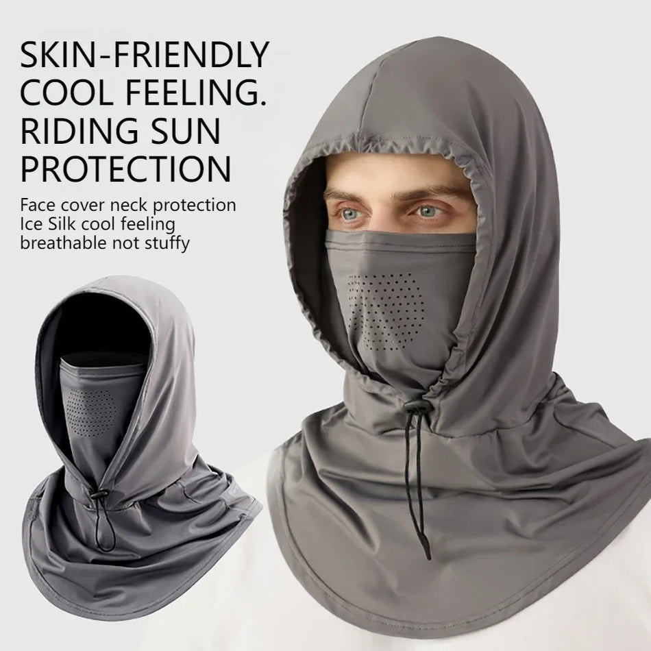 Μάσκα Πλήρους Προστασίας Προσώπου από τον Ήλιο για Εξωτερική Οδήγηση, Αντιανεμική Προστασία Λαιμού