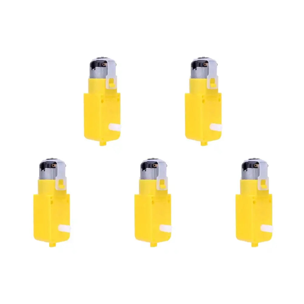 Dual Shaft Geared DC Motor 3-12V TT Gearmotor For RC Car 5PCS