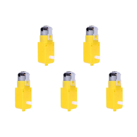 Dual Shaft Geared DC Motor 3-12V TT Gearmotor For RC Car 5PCS