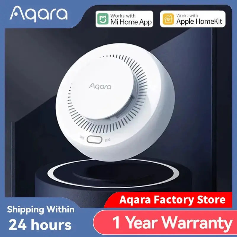 Aqara Zigbee 3.0 Smoke Detector With Fire Alarm Alert For Home Security by InterCyprus Trading Ltd