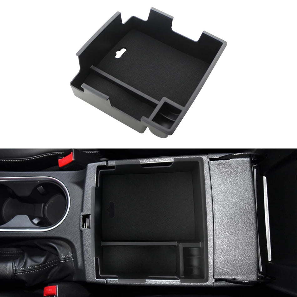 Armrest Storage Box for Ford Everest Ranger PX MK2 ABS Plastic Console Organizer Direct Replacement