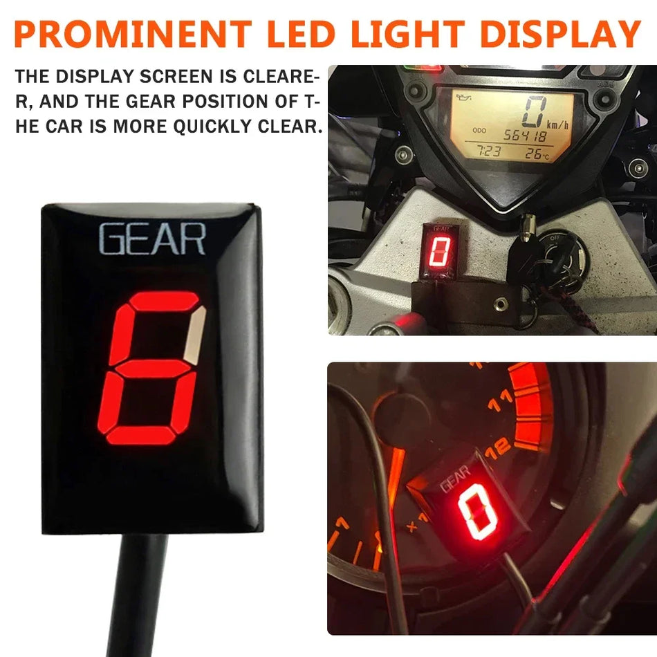 Gear display indikator måler til Suzuki Intruder, hastighedsdisplay, plastik