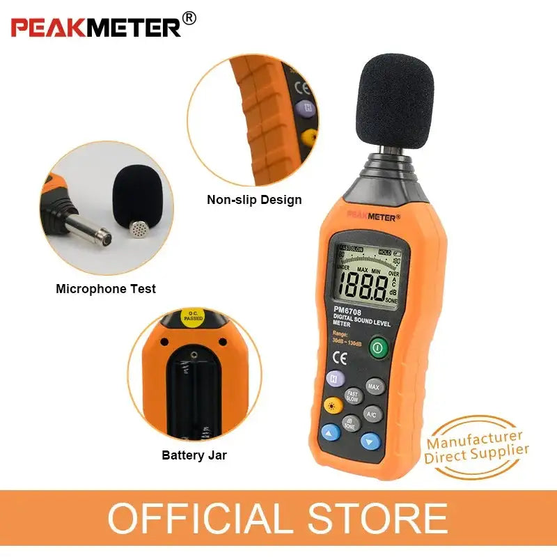 PeakMeter PM6708 Digital Sound Level Meter 30 130 dB