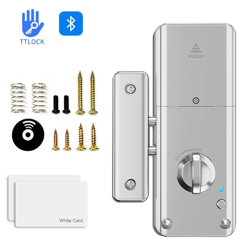 TTLock Invisible Smart Lock &ndash; Bluetooth App IC Card Unlock TTLock ICcard-Silver