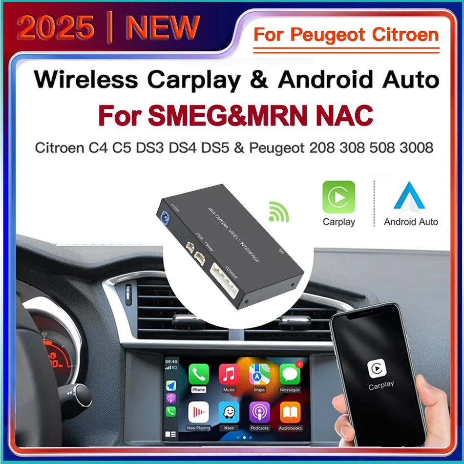 Peugeot C4 Wireless CarPlay Box with Android Auto, Retrofit CarPlay Kit