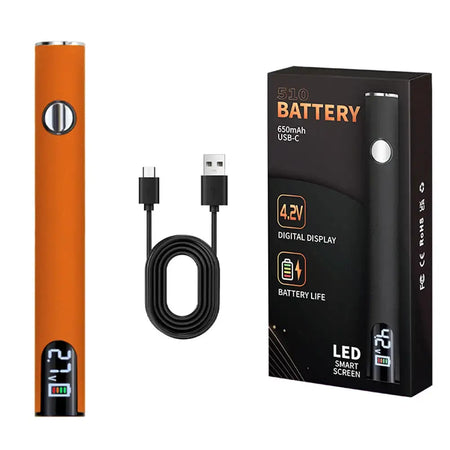 650mAh 510 Thread Pen Soldering Kit Adjustable Voltage Orange