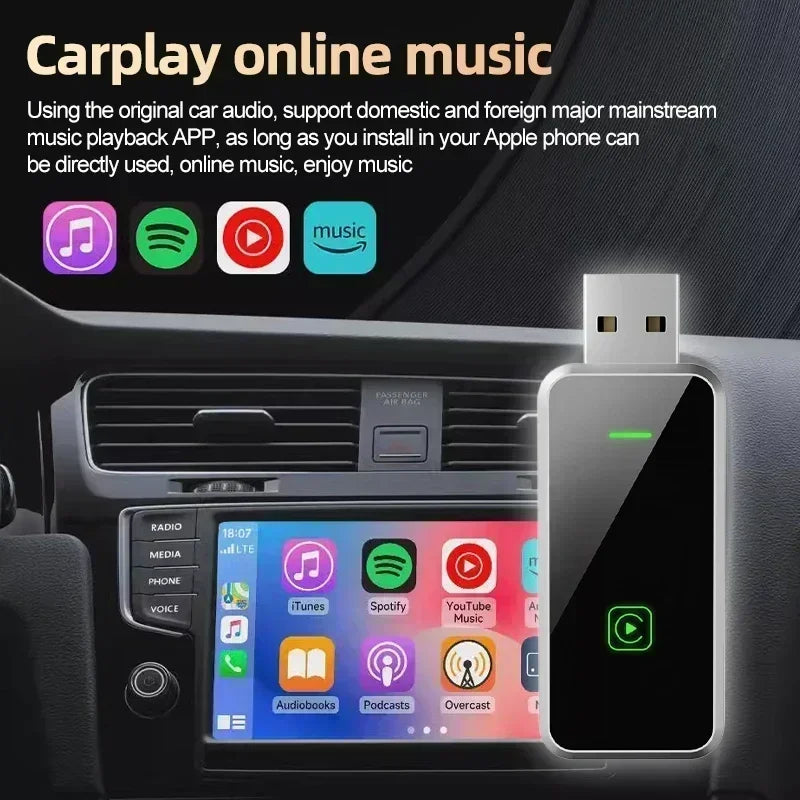 2025 2-in-1 Wireless Android Auto &amp; Apple CarPlay Dongle for Suzuki Ignis - Seamless Plug and Play Car Accessory