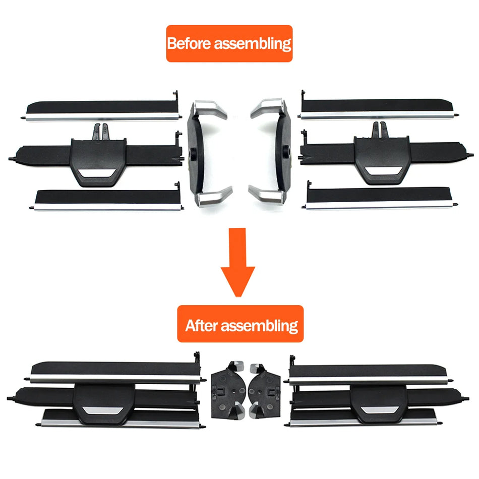 Ersatzkit für das Dashboard-Luftauslassgitter für BMW G20 G29 PC ABS gummierte Beschichtung Auto-Innenraum HVAC-Luftauslass