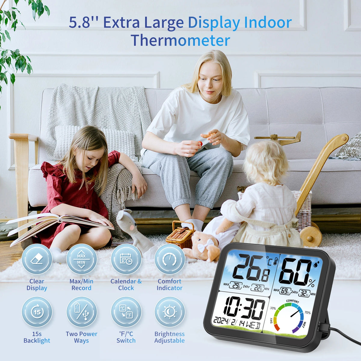 NOKLEAD Weather Station 6215 &ndash; Colorful Large Display