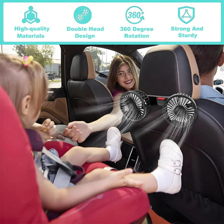 New Car Fan &ndash; 3-Speed Seat Back Cooling 360 Degree Rotation