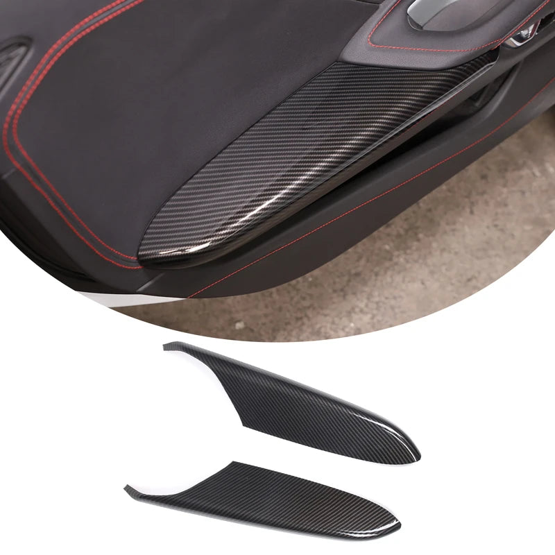 Capac pentru cotieră ușă roșie din fibră de carbon Corvette C8