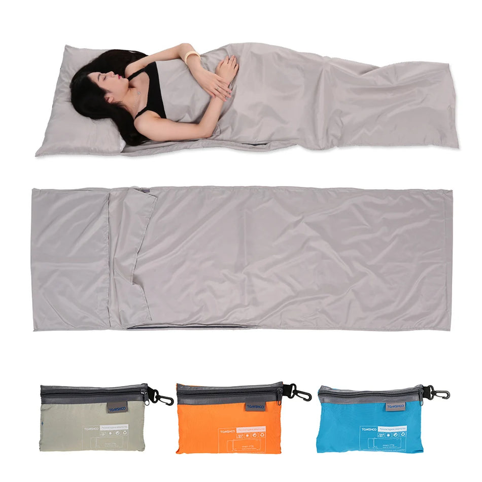 Sleeping Bag Liner with Pillowcase &ndash; Ultra Lightweight
