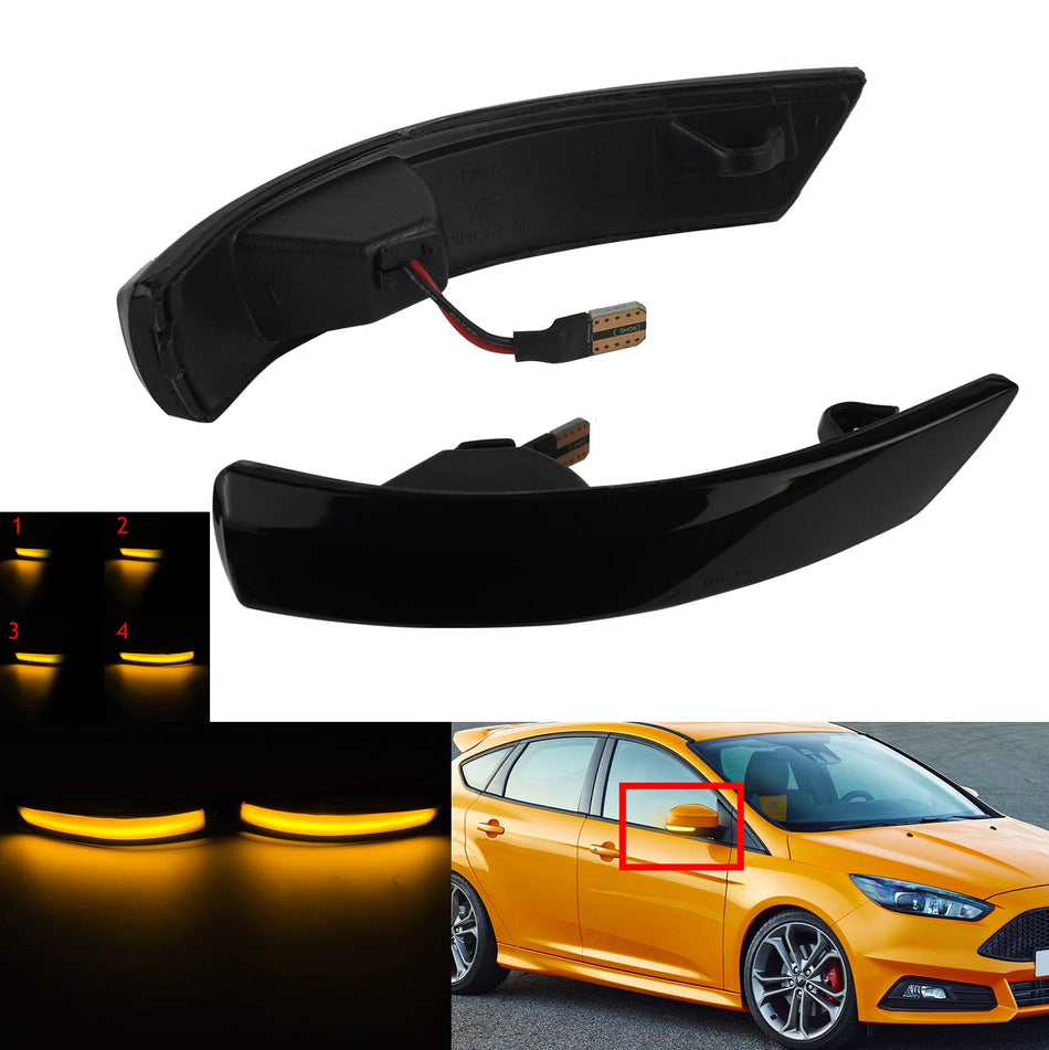 Wing Mirror Indicator Dynamic LED for Ford Focus and Mondeo Front Replacement Pair Amber Signal