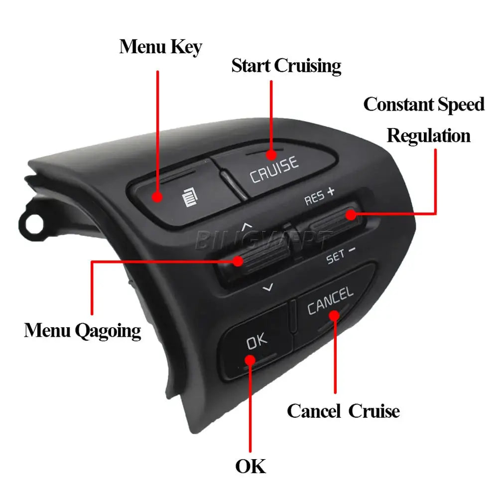 Steering Wheel Buttons RH Remote Cruise Control Switch For Rio 2016-2019 For Kia Rio LX 2021-2022 by InterCyprus Trading Ltd