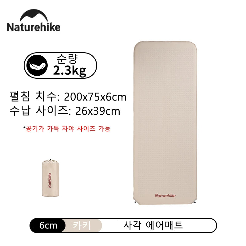 Naturehike 2025 Self Inflating Air Mattress &ndash; Ultra-Comfortable 6cm Thickness 6cm - M