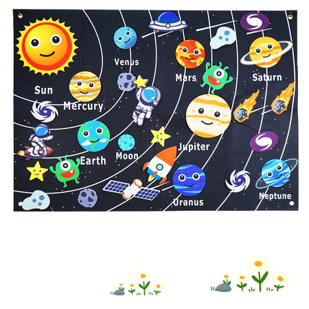 Montessori Space Educational Toy &ndash; Solar System Felt Board