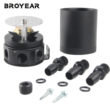 Aluminum Baffled Oil Catch Can With 3 Ports, Universal 180ml Tank by InterCyprus Trading Ltd