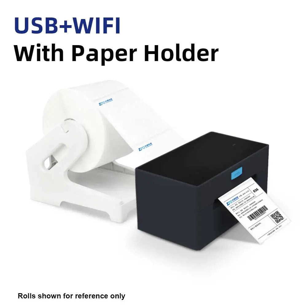 High Speed Label Printer &ndash; USB Bluetooth Thermal Printing WiFi with bracket / EU Plug