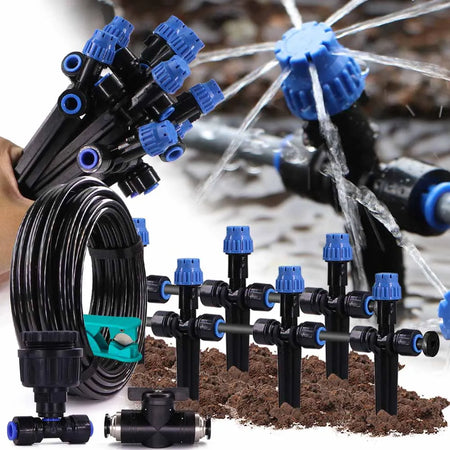Adjustable 8-Hole Dripper Garden Irrigation Kit | RBCFHI