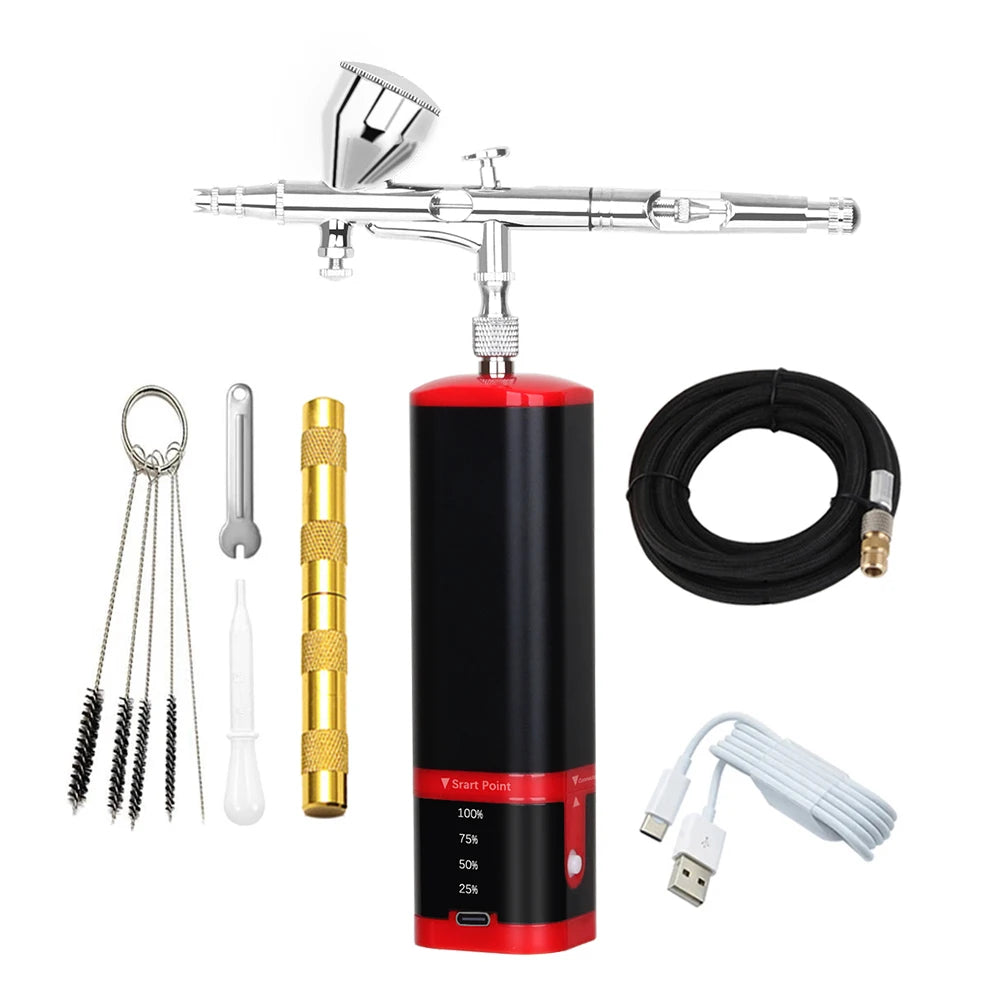 Portable Cordless Airbrush Mini Compressor Set - Noiseless C 1 / CHINA